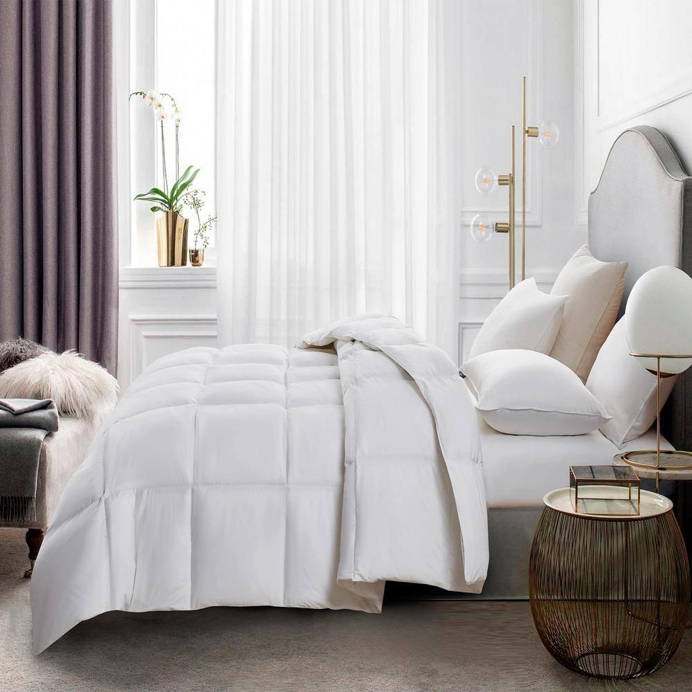 Serta Serta Super Soft 233 Thread Count White Goose Feather And Down Fiber Comforter By Serta All Season Full / Queen