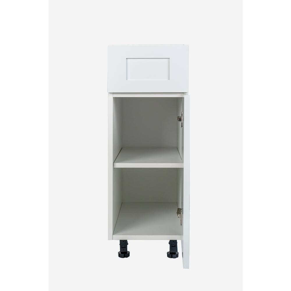 Cambridge Everest Quick Assemble Modern Style, Shaker White Base Kitchen Cabinet,1 Drawer