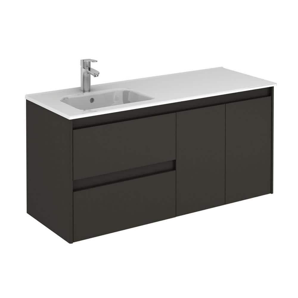 WS Bath Collections Ambra 47.5'' Single Bathroom Vanity with Porcelain Top