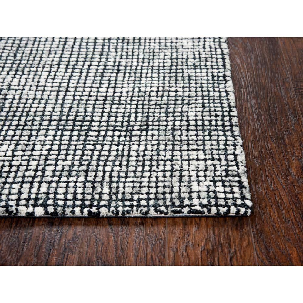 Alora Decor Storm 3' x 5' Tweed Black/Beige Hand-Tufted Area Rug