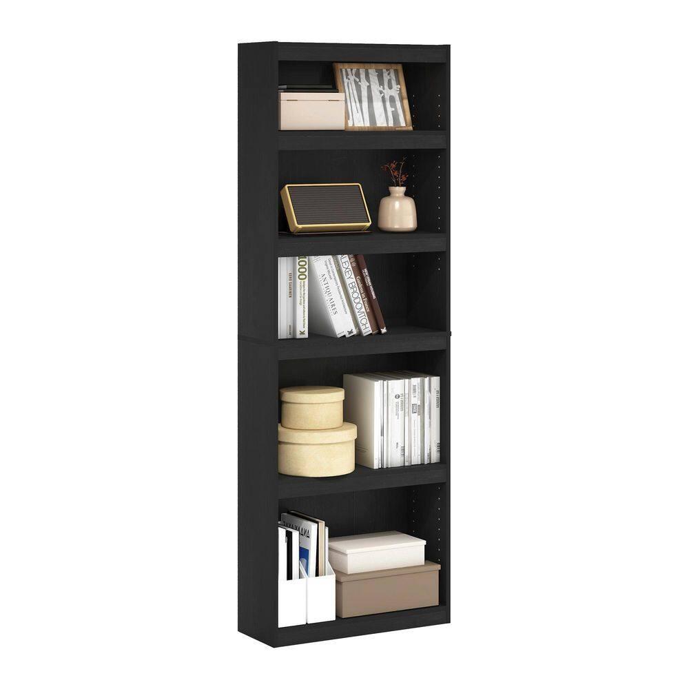 Furinno JAYA Enhanced Home 5-Tier Shelf Bookcase, Blackwood