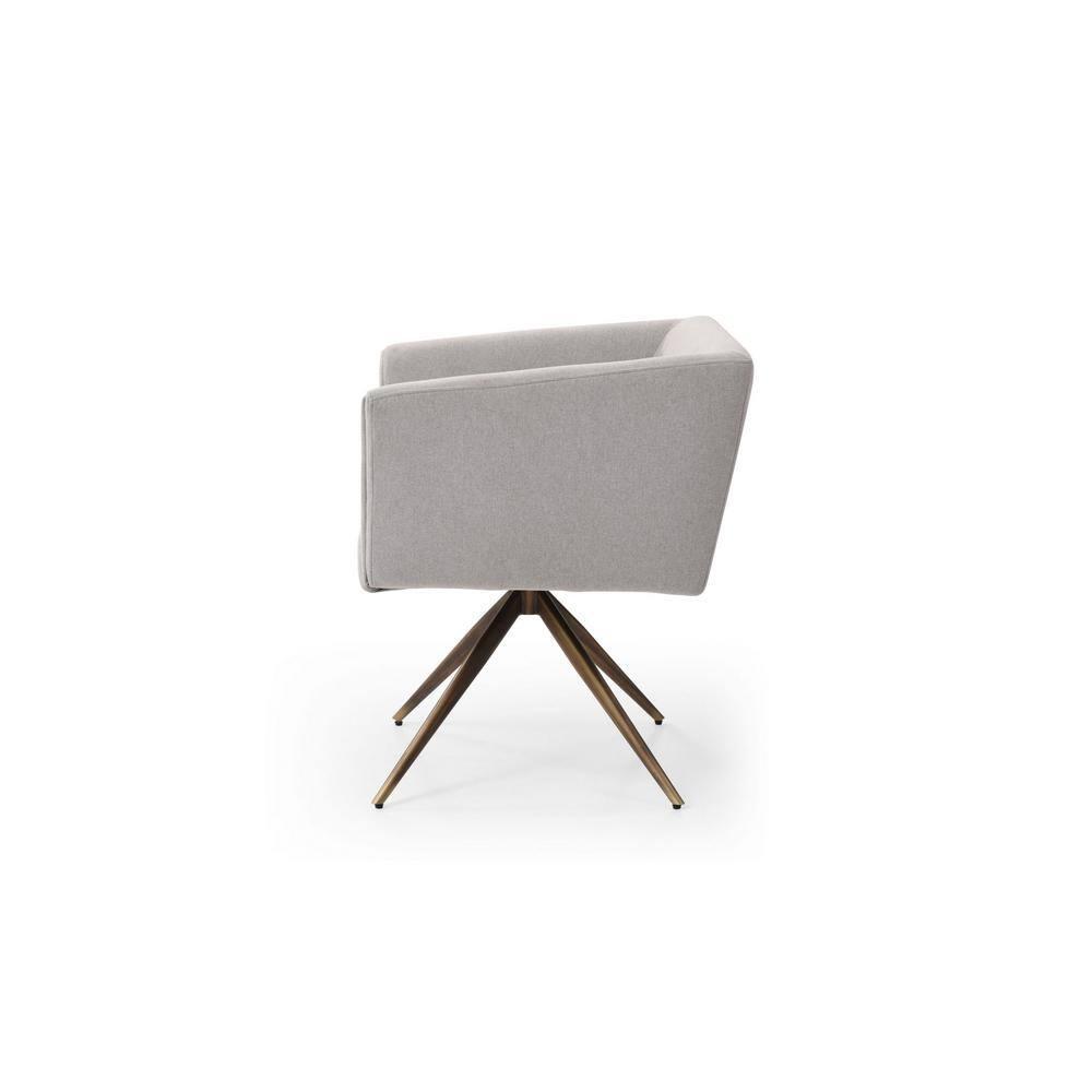 Modrest Riaglow Contemporary Light Grey Fabric Dining Chair