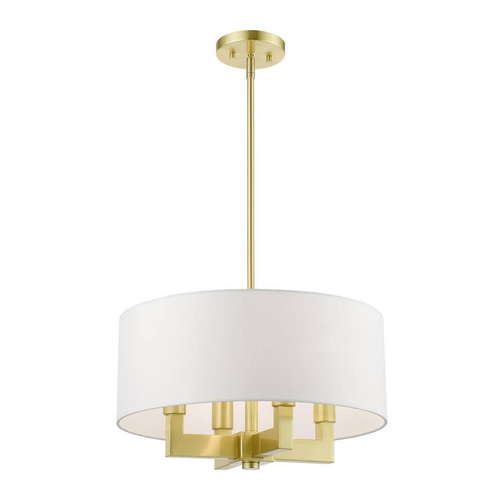 Livex Lighting Cresthaven 4 - Light Chandelier in  Satin Brass