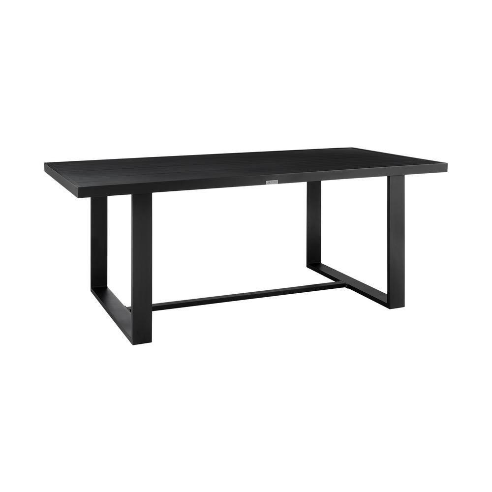 Felicia Outdoor Patio 7-Piece Dining Table Set in Aluminum with Grey Rope and Cushions