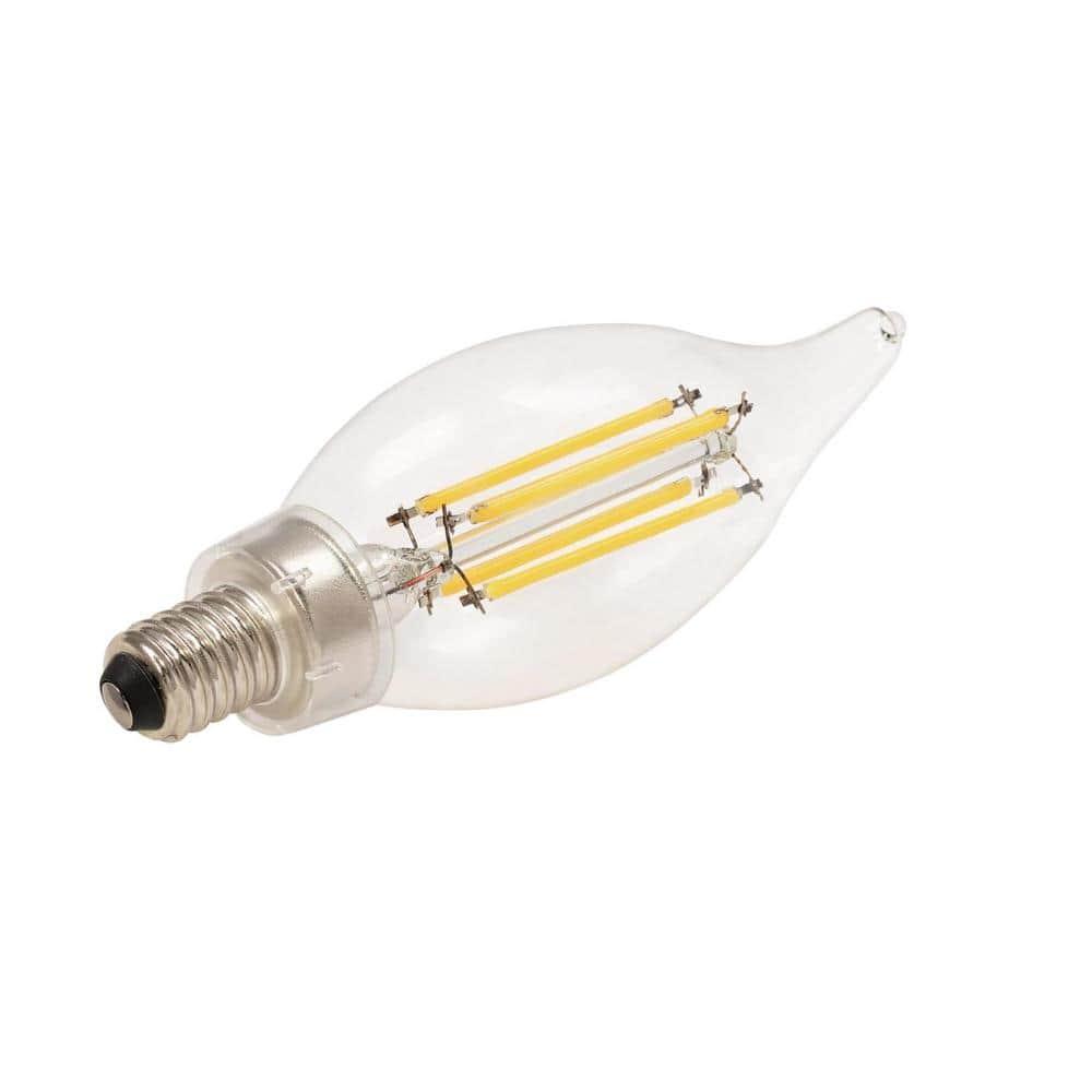 60-Watt Equivalent CA11 Dimmable Clear E12 Edison Filament LED Light Bulb 3000K (6-Pack)
