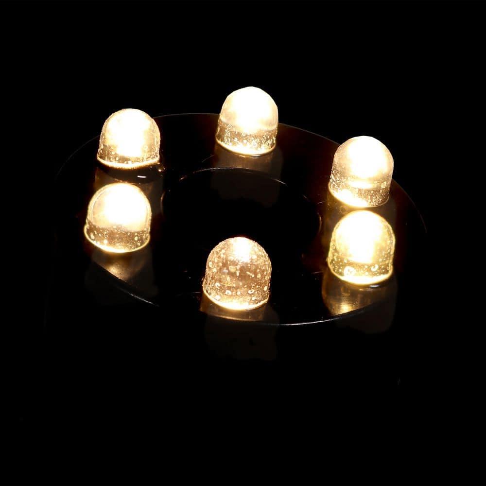 Sunnydaze Indoor/Outdoor Small Fountain or Aquarium Pump with LED Light Ring and Transformer - 40 GPH - 12 Volts