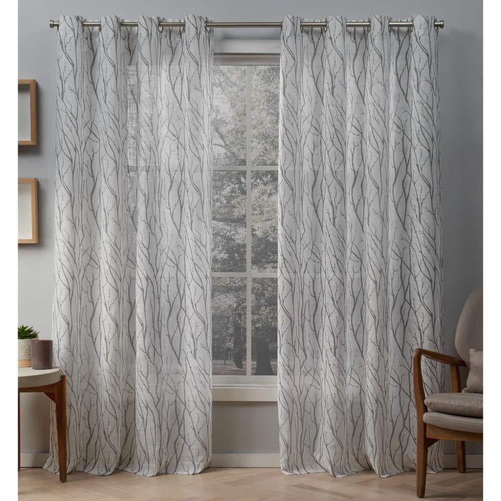 Winston Porter Leija Polyester Sheer Curtain Pair (Set of 2)