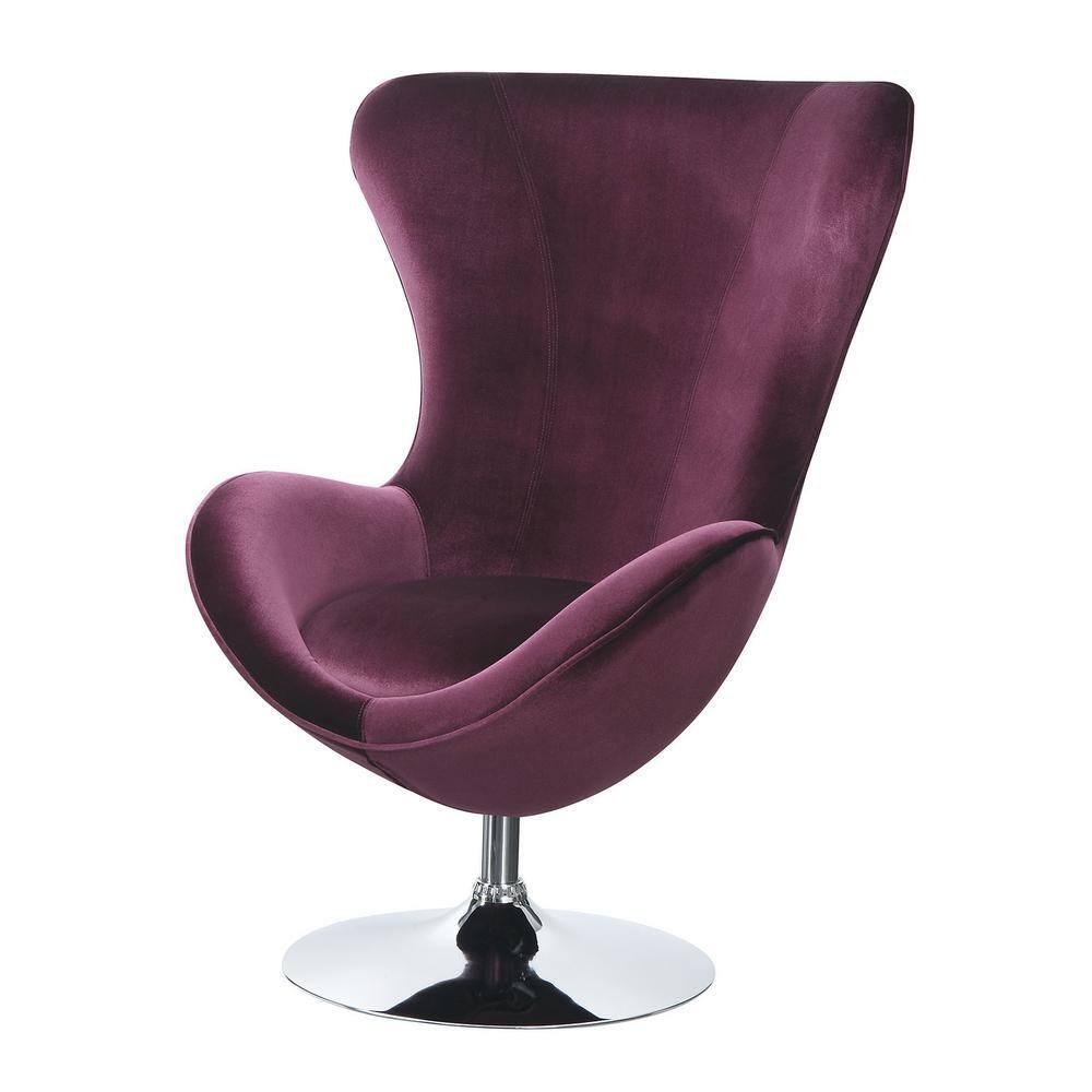 28'' Black Velvet Metal Circle Side Accent Chair