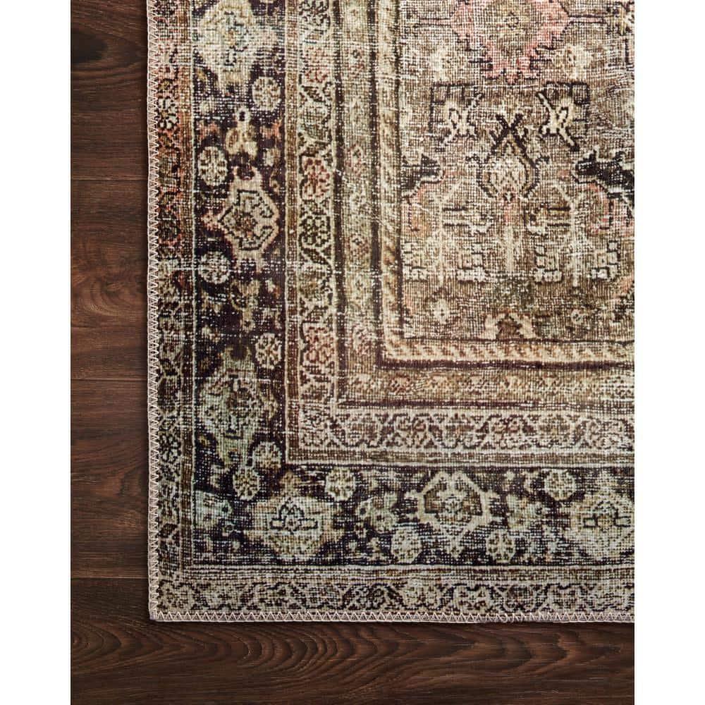 Loloi II Layla Traditional Power Loomed Olive / Charcoal Area Rug
