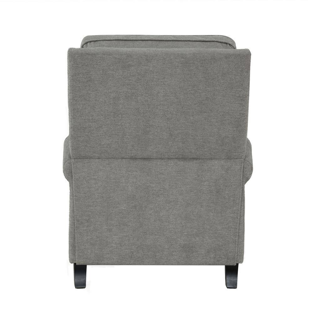 Homesvale Lincoln Push Back Recliner Chair, Gray Chenille