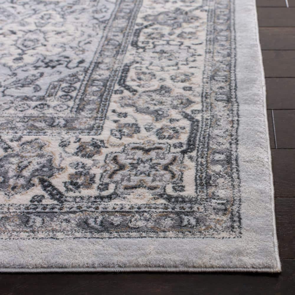 Isabella ISA916 Power Loomed Area Rug - Dark Grey/Cream - 9'x12' - Safavieh