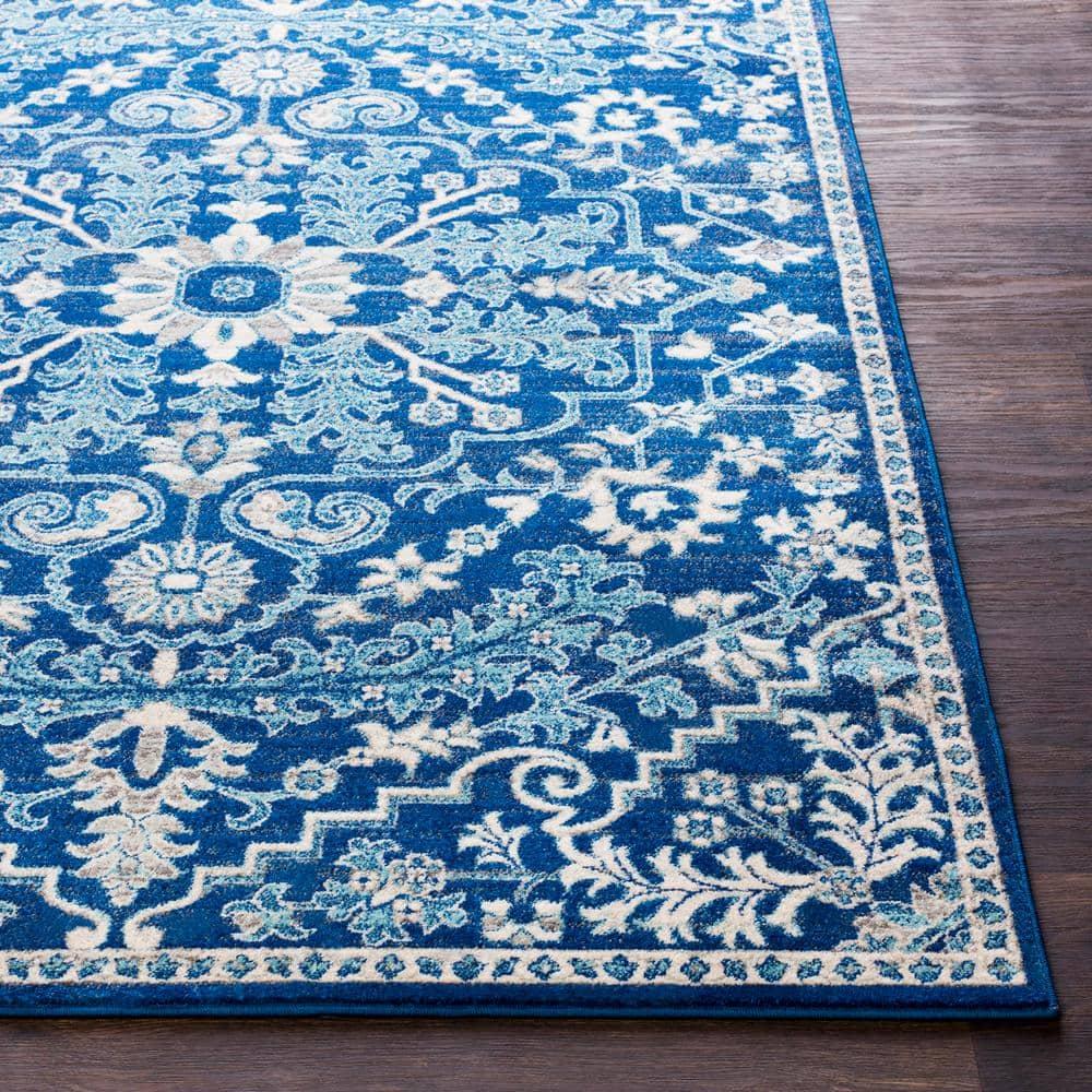 Livabliss Harput Vintage Medallion Runner Area Rug,2'7" x 7'3",Navy