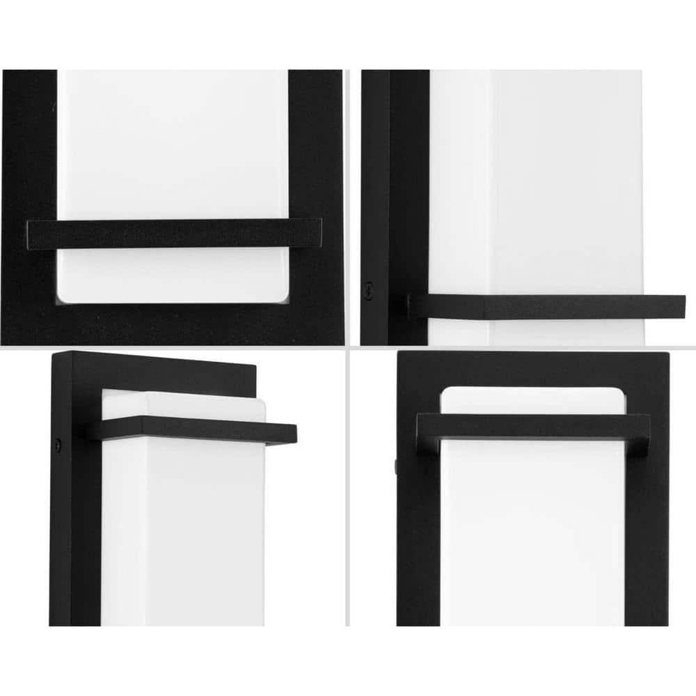 Progress Lighting Z-1080 LED Outdoor Sconce, 1 Light, Wall Light, Black Finish, Acrylic Shade