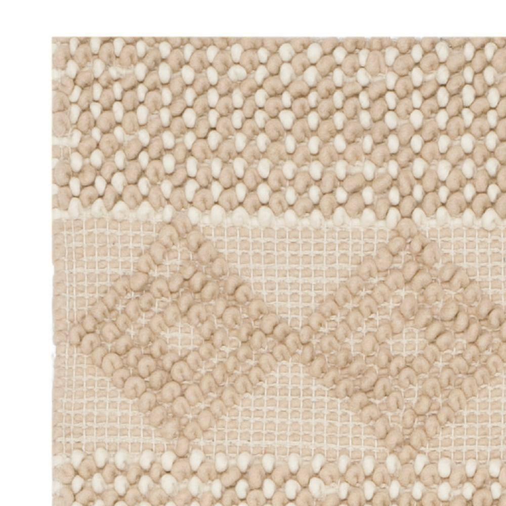 Winchester Geometric Hand-Woven Flatweave Wool/Cotton Beige/Ivory Area Rug