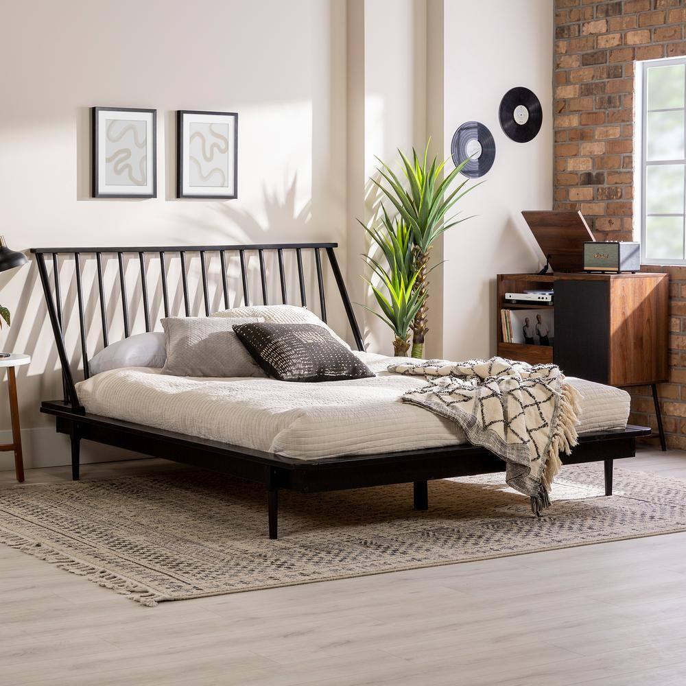 Henline Solid Wood Platform Spindle Bed