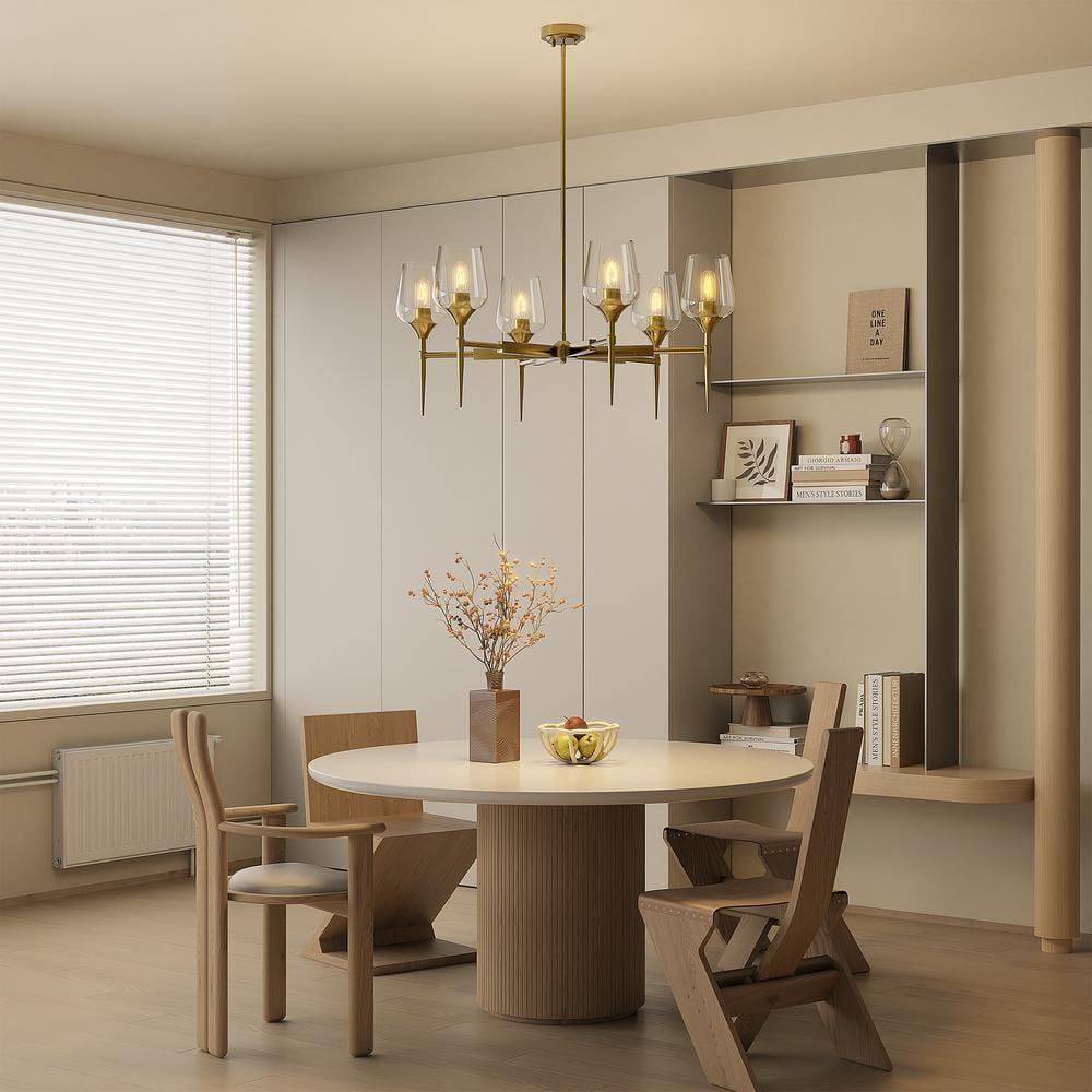 6 - Light Dimmable Classic Chandelier