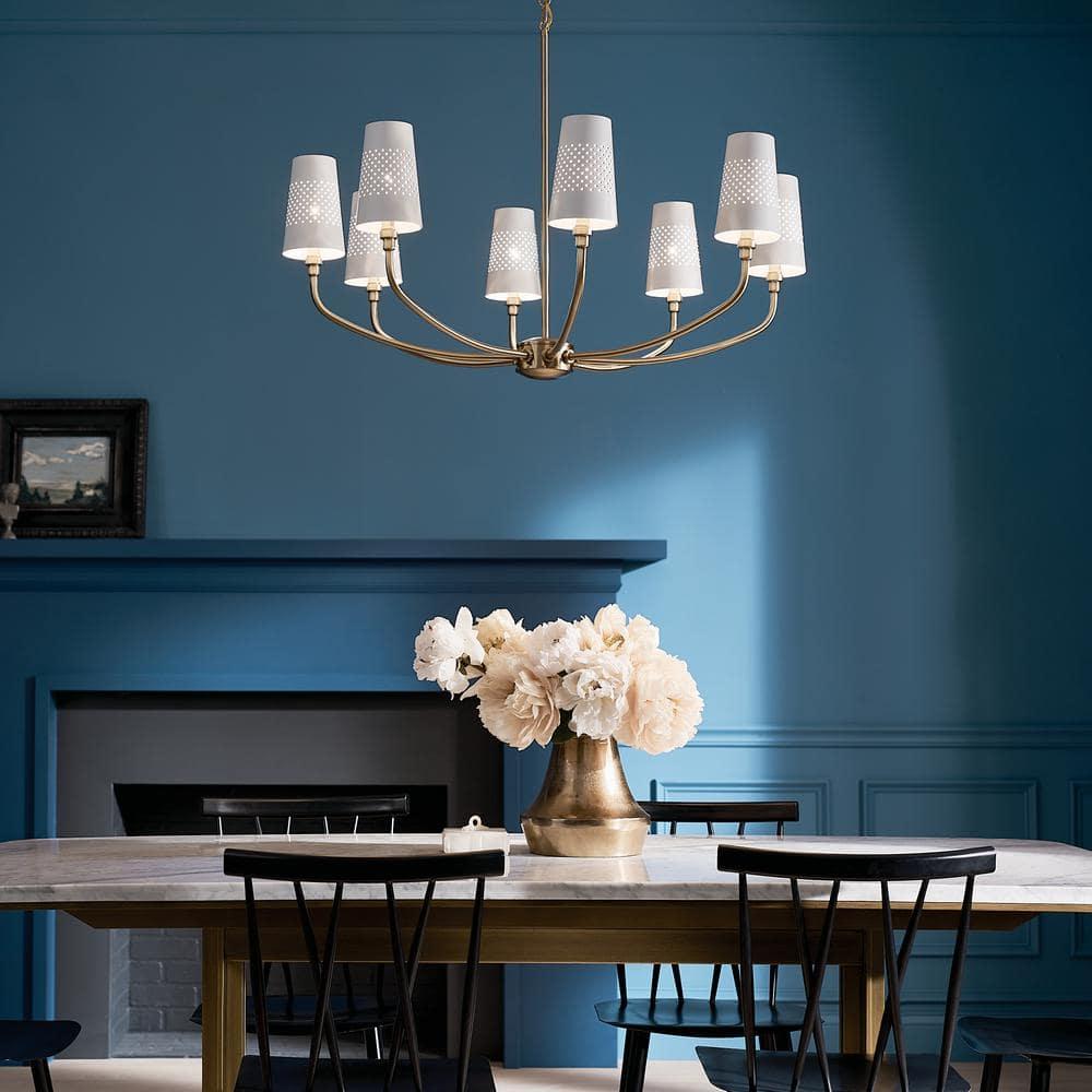 Kichler Lighting Adeena 8 - Light Chandelier in  Brushed Natural Brass