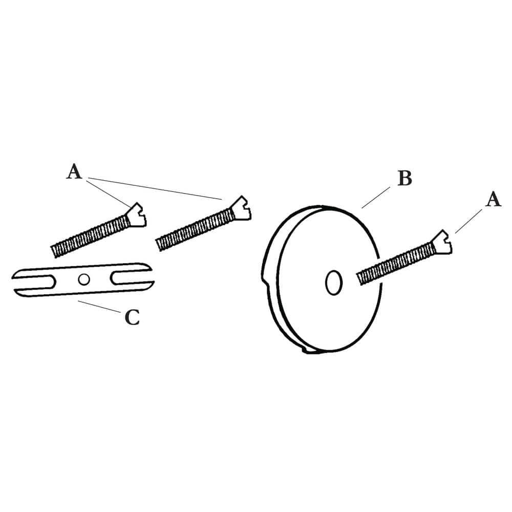 Danco Single Hole Tub Drain Overflow Plate | One Hole | Screw Included | Oil Rubbed Bronze (89473), Chrome