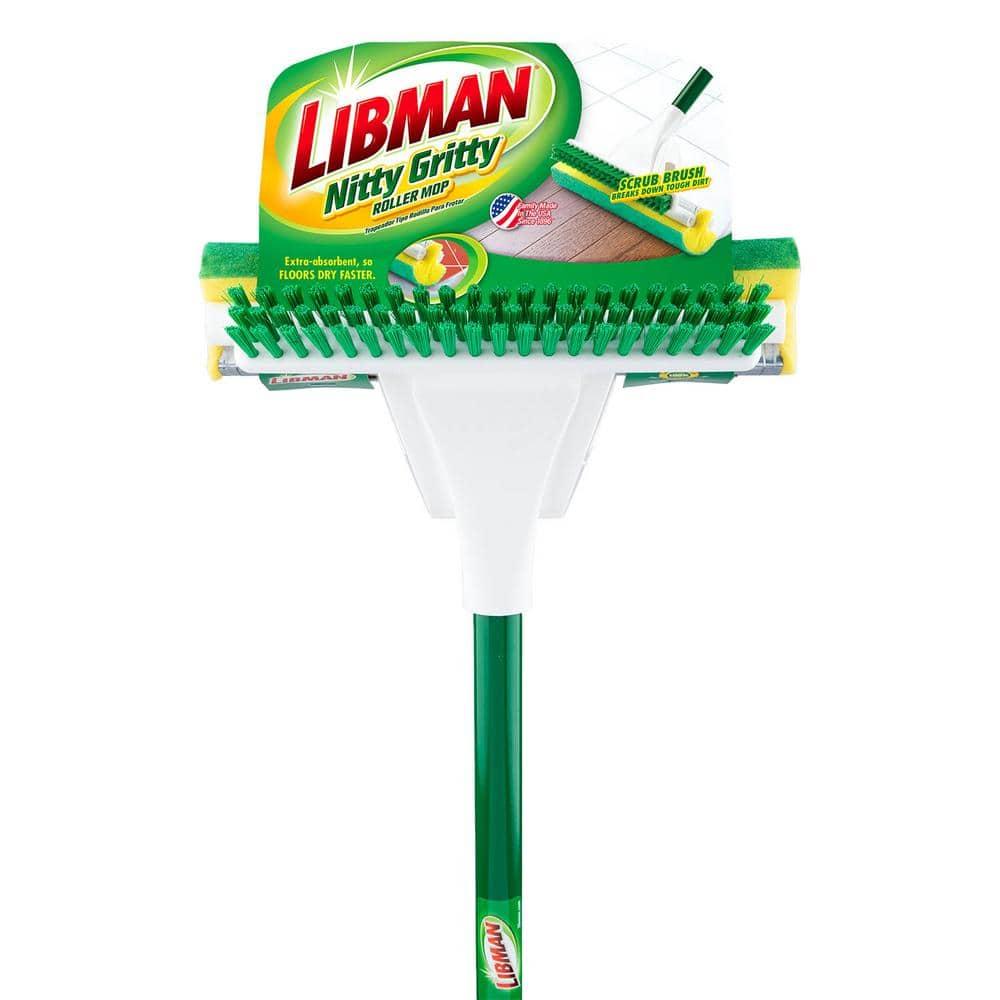Libman Nitty Gritty Roller Sponge Mop with Scrub Brush