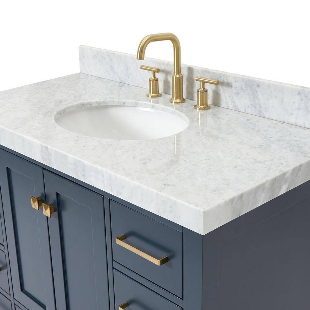 Cambridge 42'' Single Bathroom Vanity with Carrara Marble Top