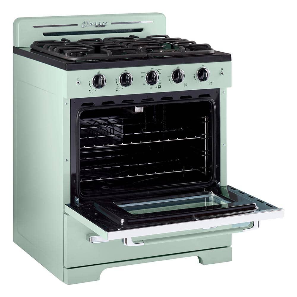 Unique Appliances Classic Retro 30" 4 burner 3.9 cu. ft. Freestanding Gas Range with Convection Oven UGP-30CR LG