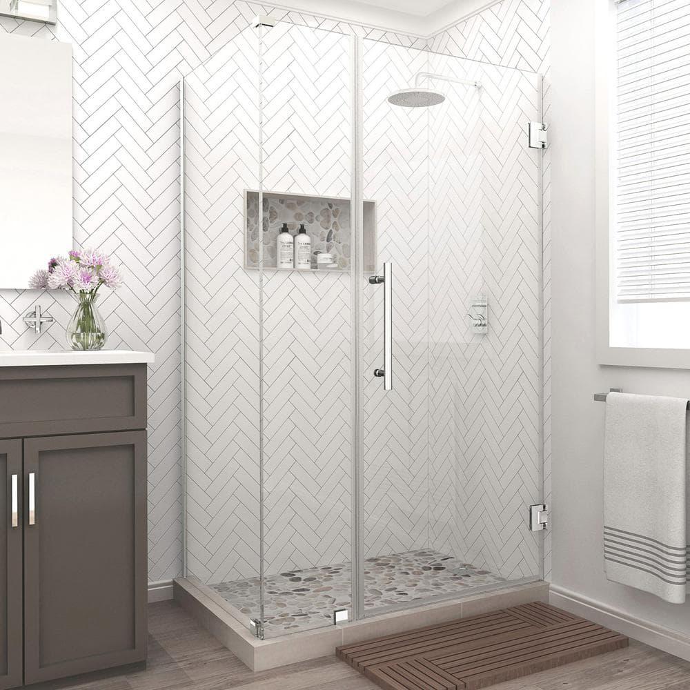 Bromley 72" H Semi-Frameless Rectangle Reversible Shower Enclosure