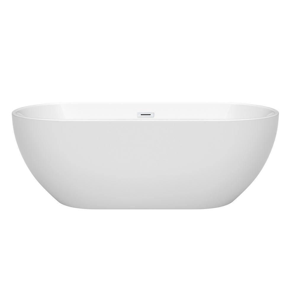 Brooklyn 67'' x 30'' Freestanding Soaking Acrylic Bathtub