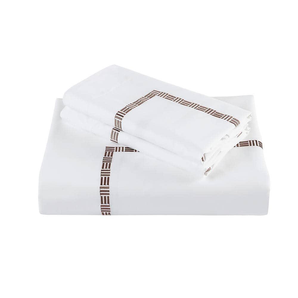 Hotel Grand TENCEL Lyocell And Cotton Blend Embroi Sateen Duvet Cover Set