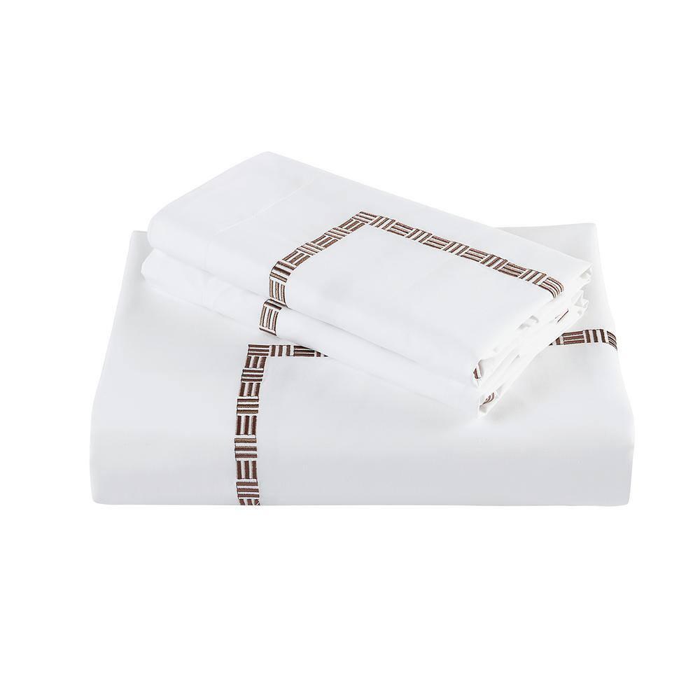 Hotel Grand TENCEL Lyocell And Cotton Blend Embroi Sateen Duvet Cover Set