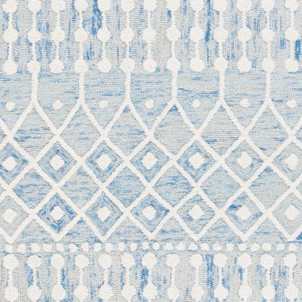 Blossom BLM115 Hand Tufted Area Rug - Blue/Ivory - 5'x8' - Safavieh.