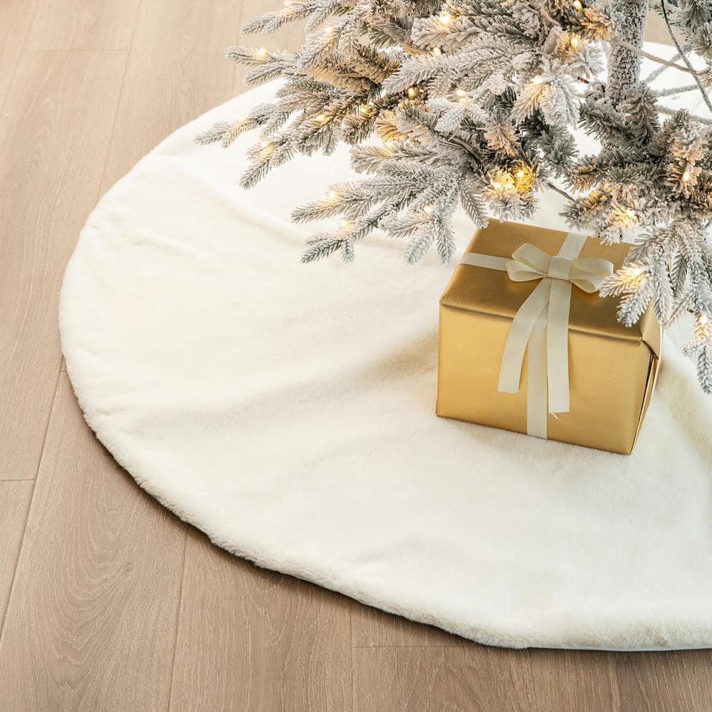 Glitzhome Solid Color Tree Skirt