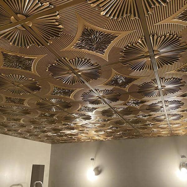 FromPlainToBeautifulInHours Sunset Boulevard 2 ft. x 2 ft. PVC Lay-in or Glue-up Ceiling Tile (Set of 50)