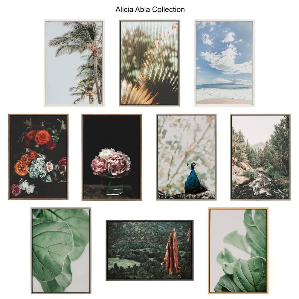 Kate and Laurel Sylvie Palm Trees Framed Canvas by Alicia Abla, 23x33, White