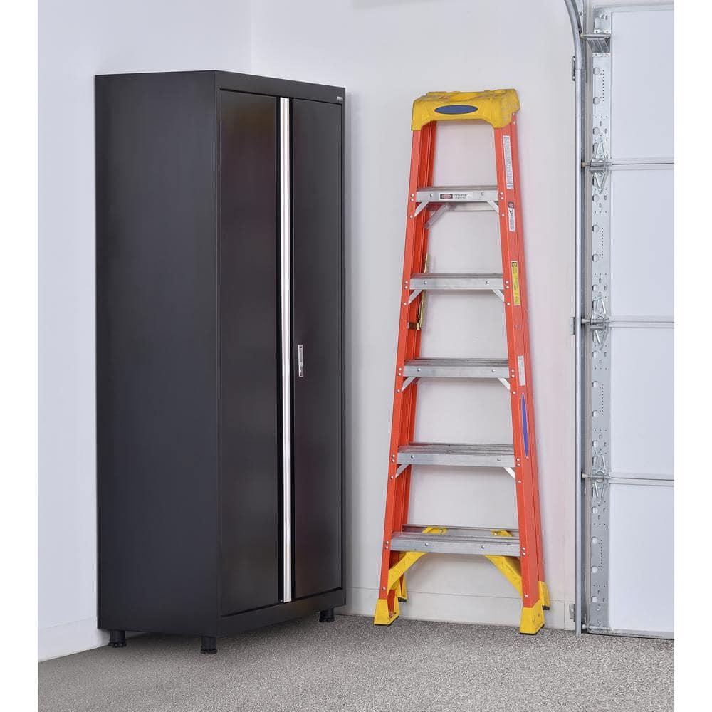 Muscle Rack 36"W x18"D x72"H Welded Storage Cabinet - Matte Black Finish Organizers