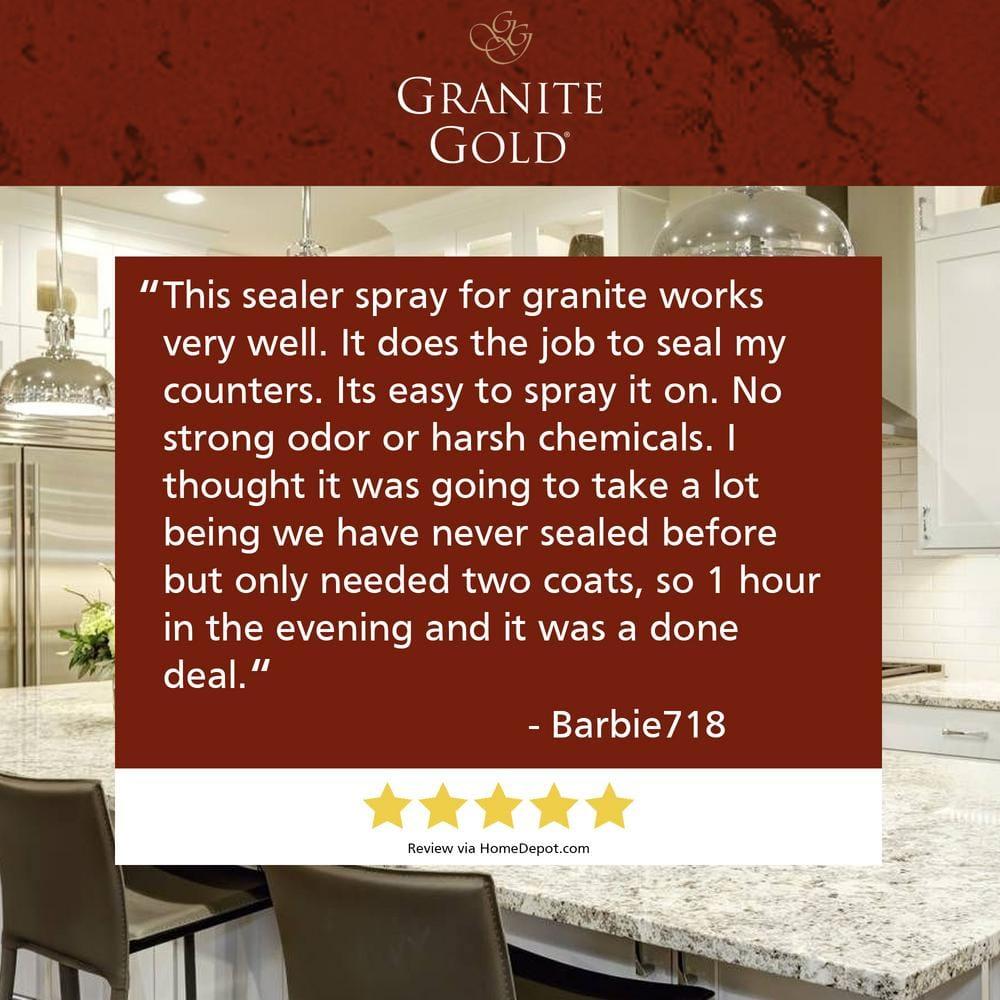 Granite Gold Sealer, Countertop Sealer for Granite, Marble and More, 24 fl oz
