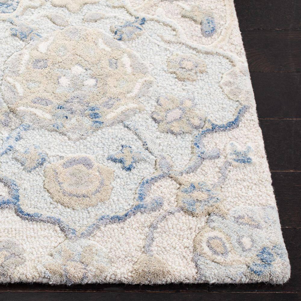 Glamour GLM622 Hand Tufted Area Rug - Grey/Blue - 5'x8' - Safavieh.