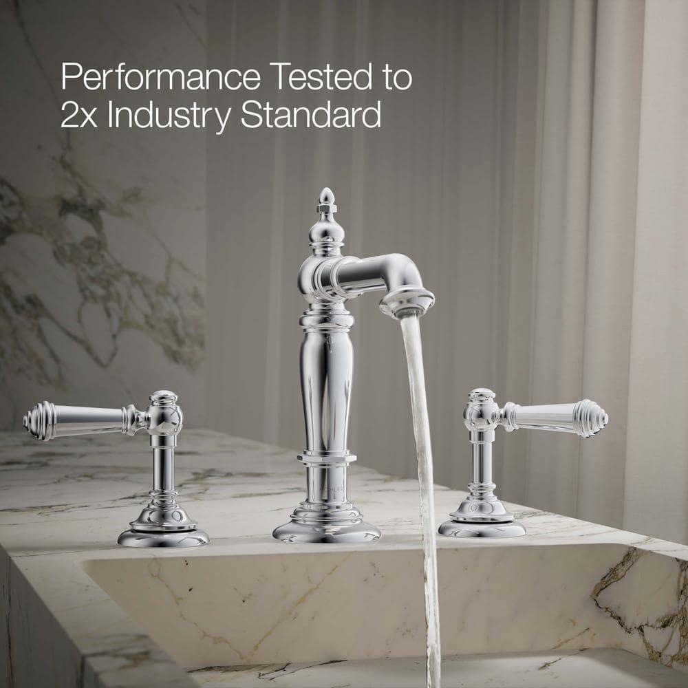 Artifacts® Widespread Bathroom Faucet with Drain Assembly