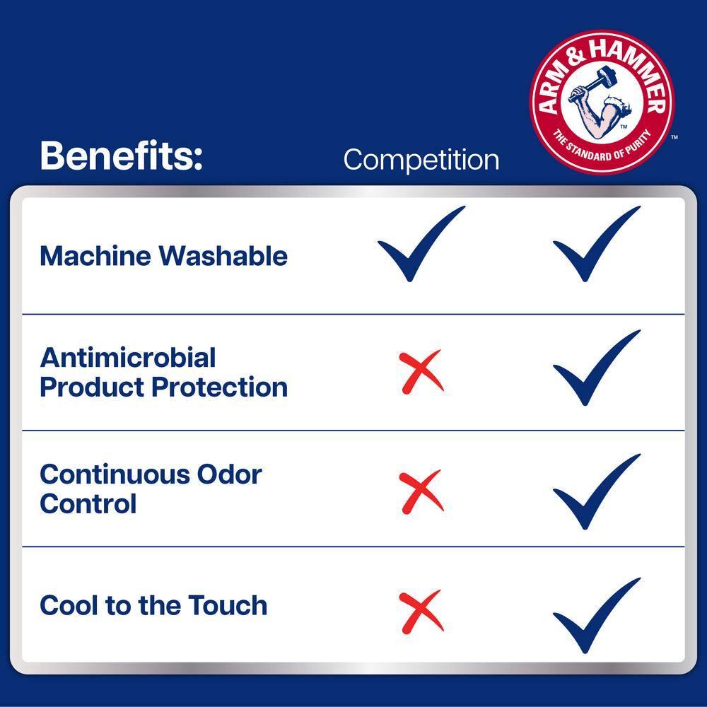 Arm & Hammer 20"x54" Cooling Comfort Zippered Body Pillow Cover White