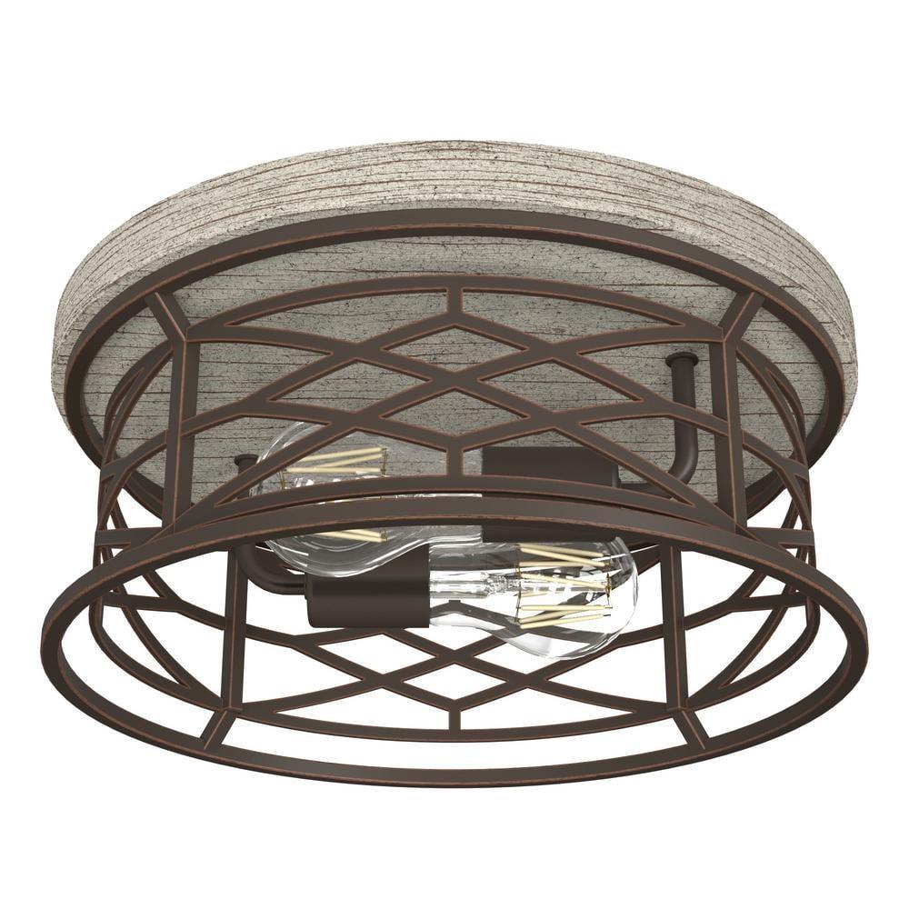 Langwood 2 - Light 13.25'' Unique/Statement Circle Flush Mount