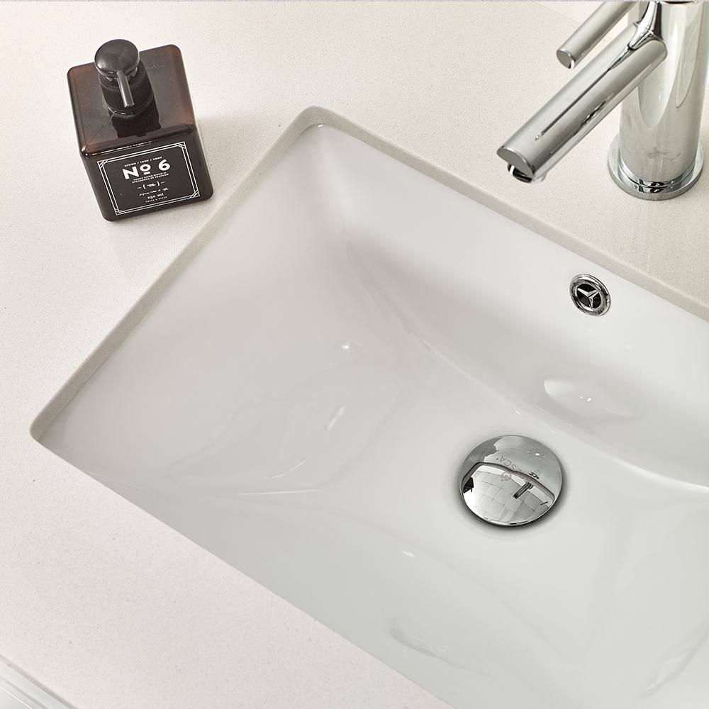 Lucera 24" Wall Mount Modern Single Sink Bathroom Vanity with Top and Undermount Sink