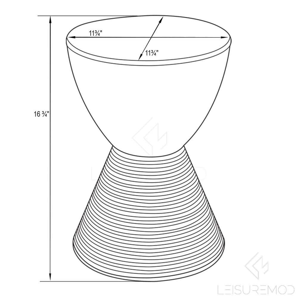 LeisureMod Boyd Modern Round Plastic Side Table