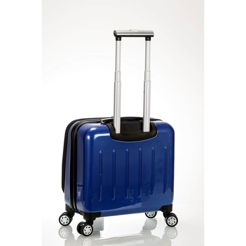 Rockland Revolution Hardside Rolling Computer Case Blue Carry-On 17-Inch