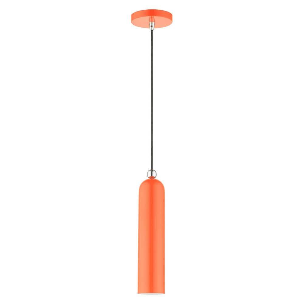 Livex Lighting Ardmore 1 - Light Pendant in  Shiny Orange