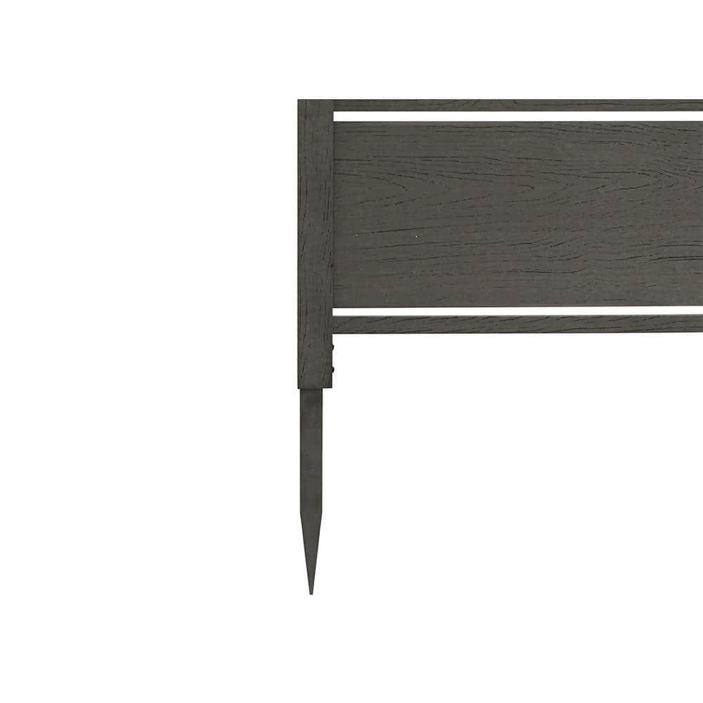 Enclo Enclo 4 ft H x 3.3 ft W Bessemer WoodTek Vinyl Charcoal Privacy Screen Kit (2 Panels)