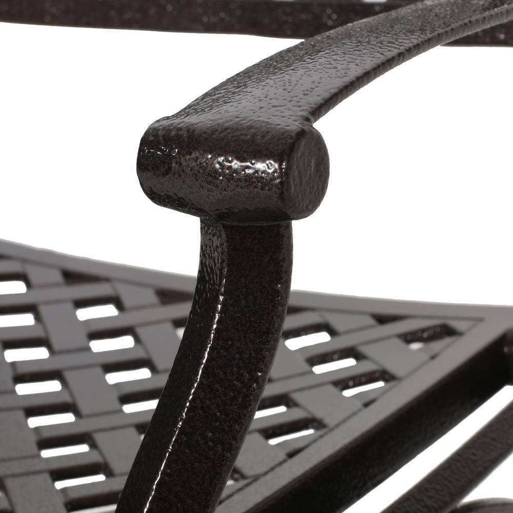 Noble House Ridgecrest Aluminum Patio Dining Arm Chair in Bronze (Set of 2)