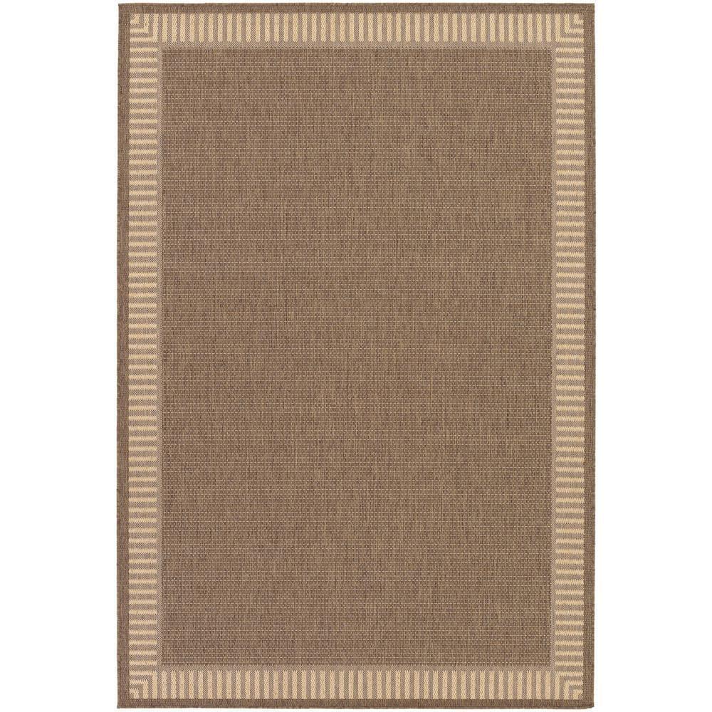 Couristan Recife Wicker Stitch Area Rug, 8'6" x 13', Cocoa-Natural