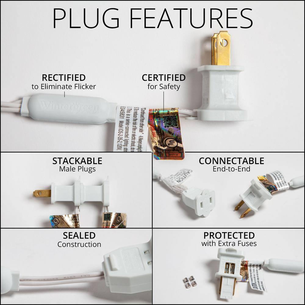 SoftTwinkle 70 Random Twinkle Red and Green LED Christmas Icicle Lights, White Wire, Indoor Outdoor Use