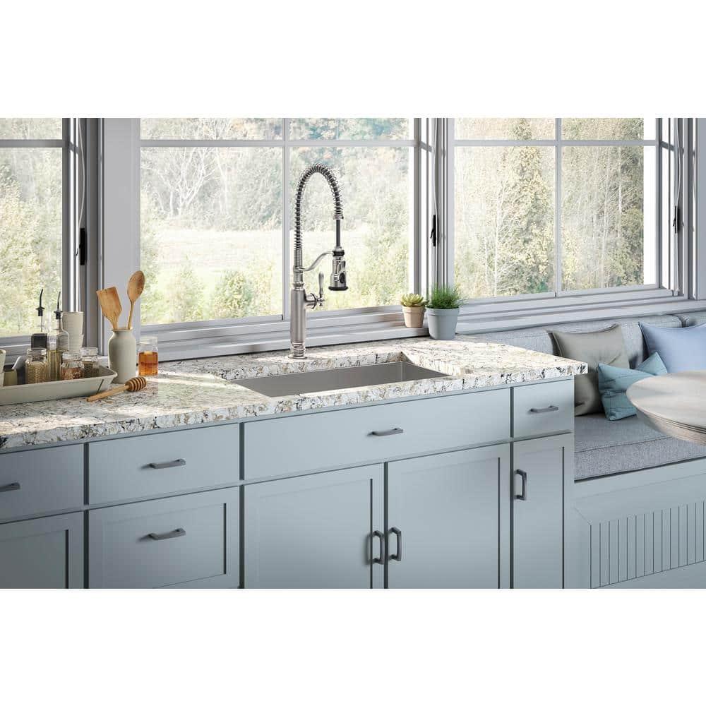 Kohler Tournant® Single Handle Semi-Professional Pre-Rinse Kitchen Faucet with Three-Function Pull Down Sprayer