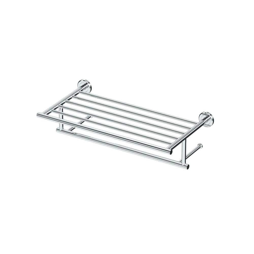 Latitude II Wall Mounted Towel Rack | Hotel Style Stainless Steel Towel Rack with Towel Bar
