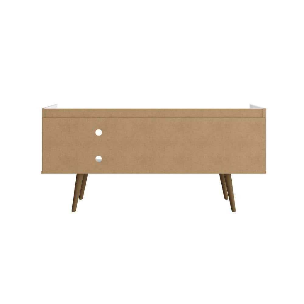 Bogart Mid Century Modern TV Stand for TVs up to 50'': Media Stand with Open Shelves & Cable Management - Manhattan Comfort